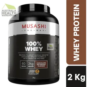[Expiry: 03/2026] Musashi 100% Whey - Chocolate Milkshake flavour 2kg