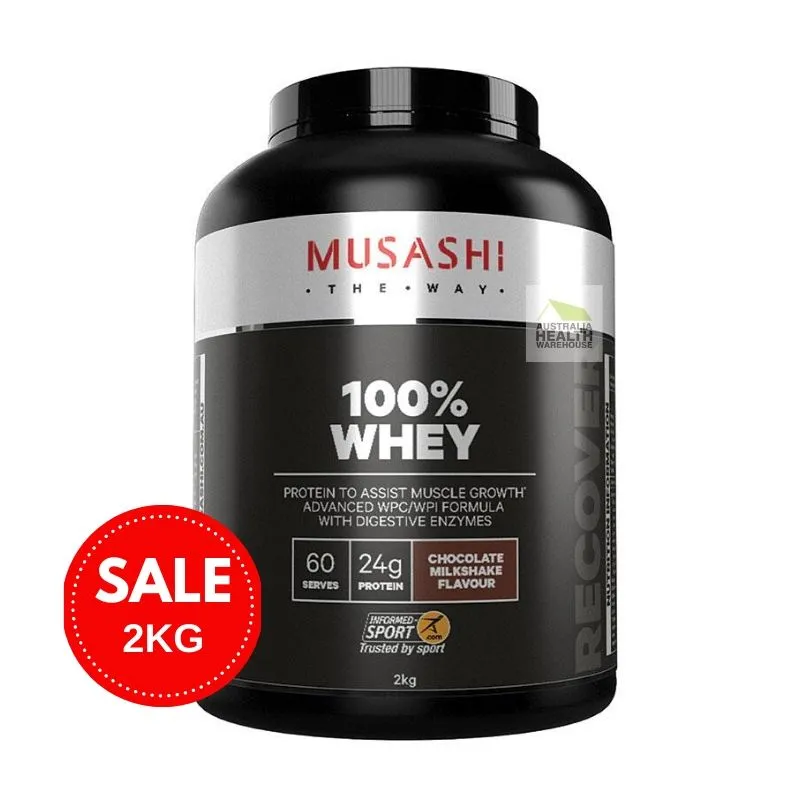 [Expiry: 03/2026] Musashi 100% Whey - Chocolate Milkshake flavour 2kg