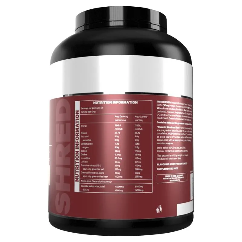 [Expiry: 05/2026] Musashi Shred & Burn Vanilla Milkshake Flavour 2kg