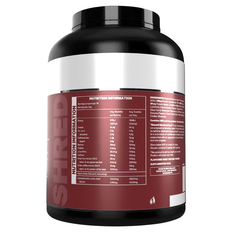 [Expiry: 07/2026] Musashi Shred & Burn Chocolate Milkshake Flavour 2kg