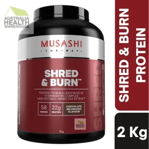[Expiry: 07/2026] Musashi Shred & Burn Chocolate Milkshake Flavour 2kg