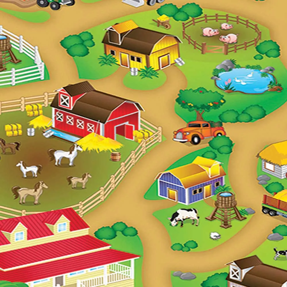 Extra Large Play Mats: Zoo, Farm, City, & Construction (Set of 4)