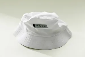 Feather Bucket Hat - White / Grey & Black