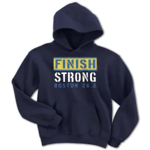 Finish Strong Boston 26.2 Youth Hoodie