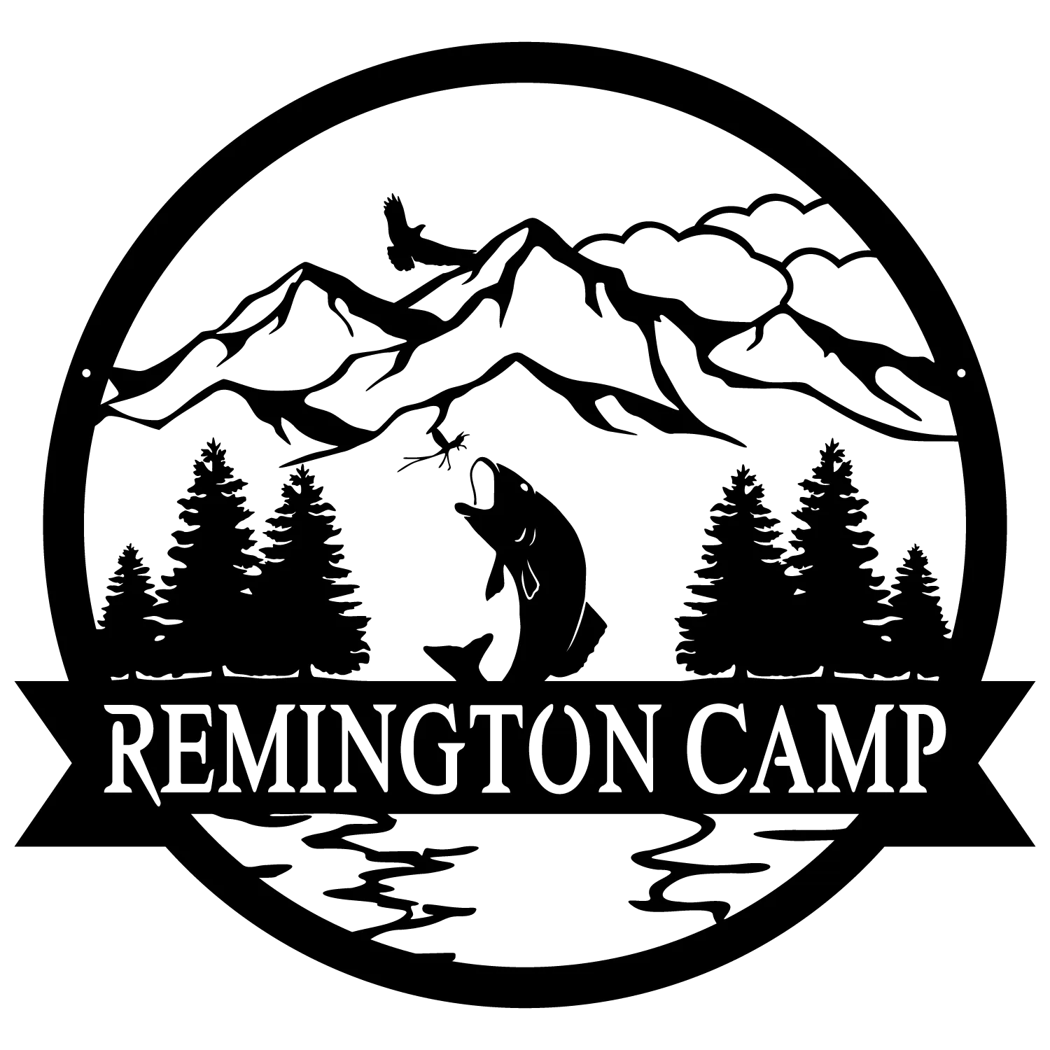 Fish Outdoor Monogram