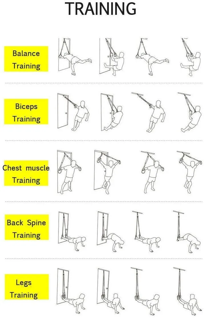 Fitness Body Weight Trainer Full Body Workout Home Gym Resistance Training Straps Exercise