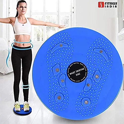 Fitness India Toning Tube Plastic Push Up Bar Tummy Twister AB Roller Full Body Exerciser Home Gym Exercise Equipment (Multicolour) - Combo of 4