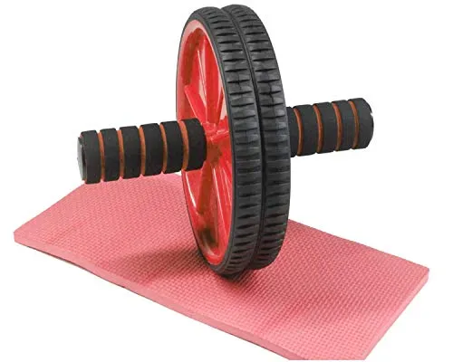 Fitness India Toning Tube Plastic Push Up Bar Tummy Twister AB Roller Full Body Exerciser Home Gym Exercise Equipment (Multicolour) - Combo of 4
