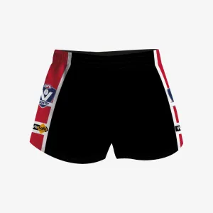 Footy Shorts - Black/White/Red