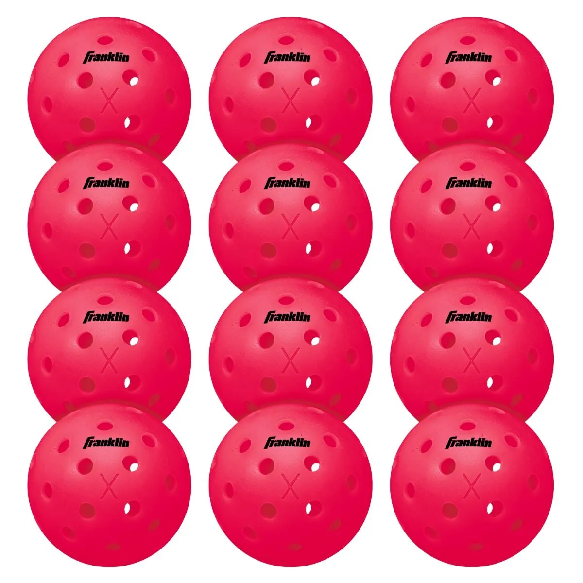 Franklin X-40 Outdoor Pickleballs in Pink
