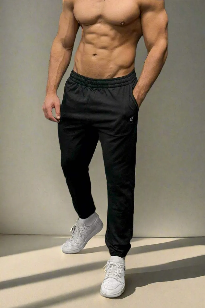 French Terry Athletic Training Joggers - Black
