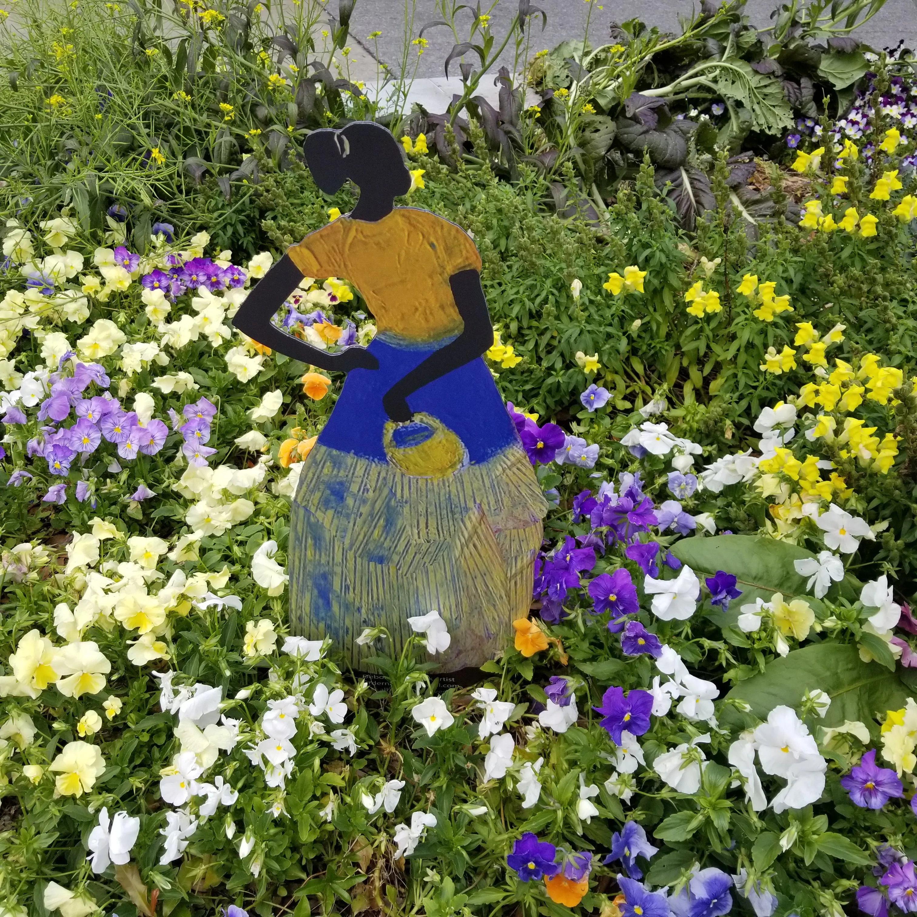 Garden Art (large) - Deborah Shedrick Yellow Basket