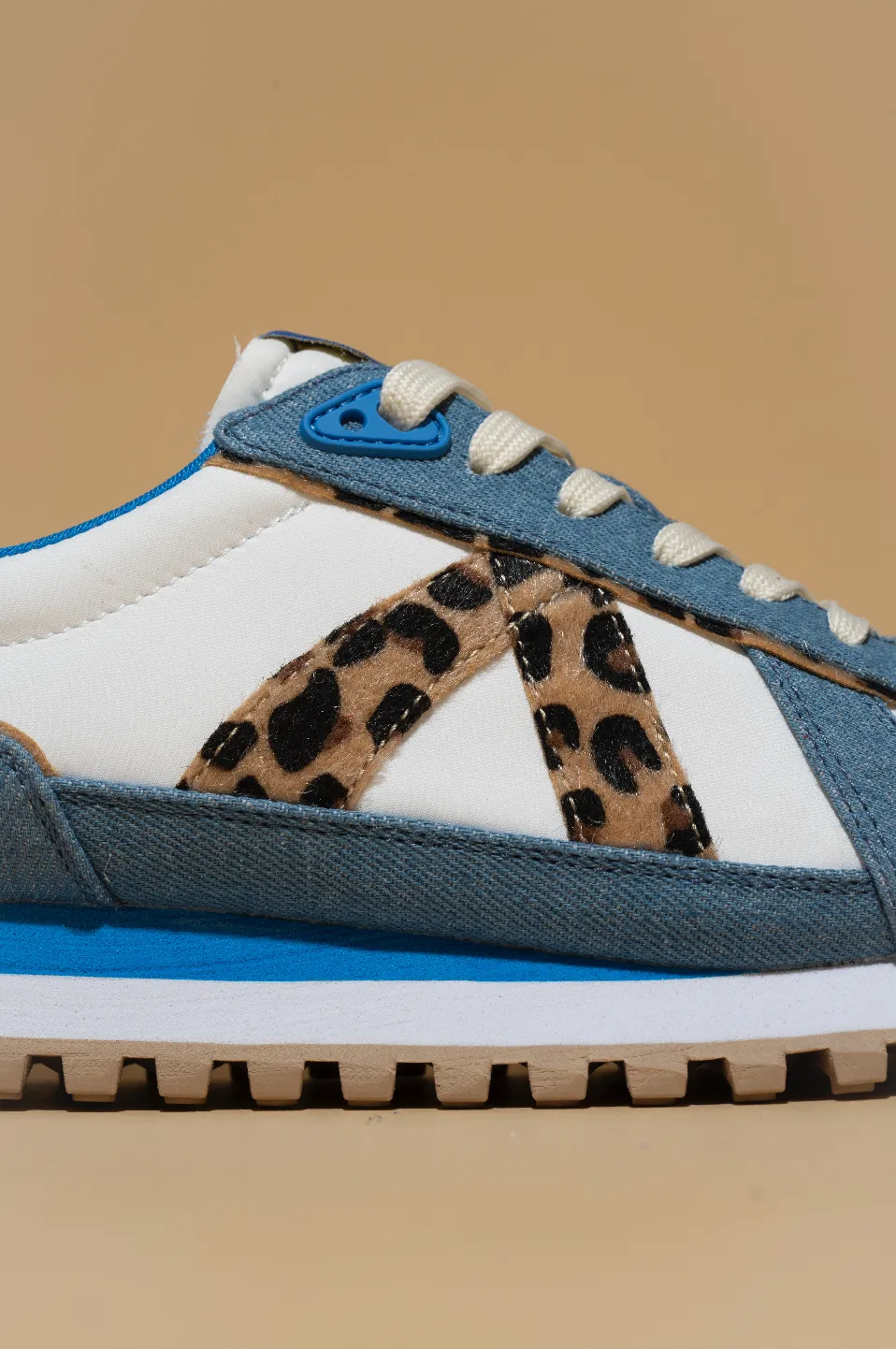 GATE DENIM/LEOPARD PONY-HAIR/TAN