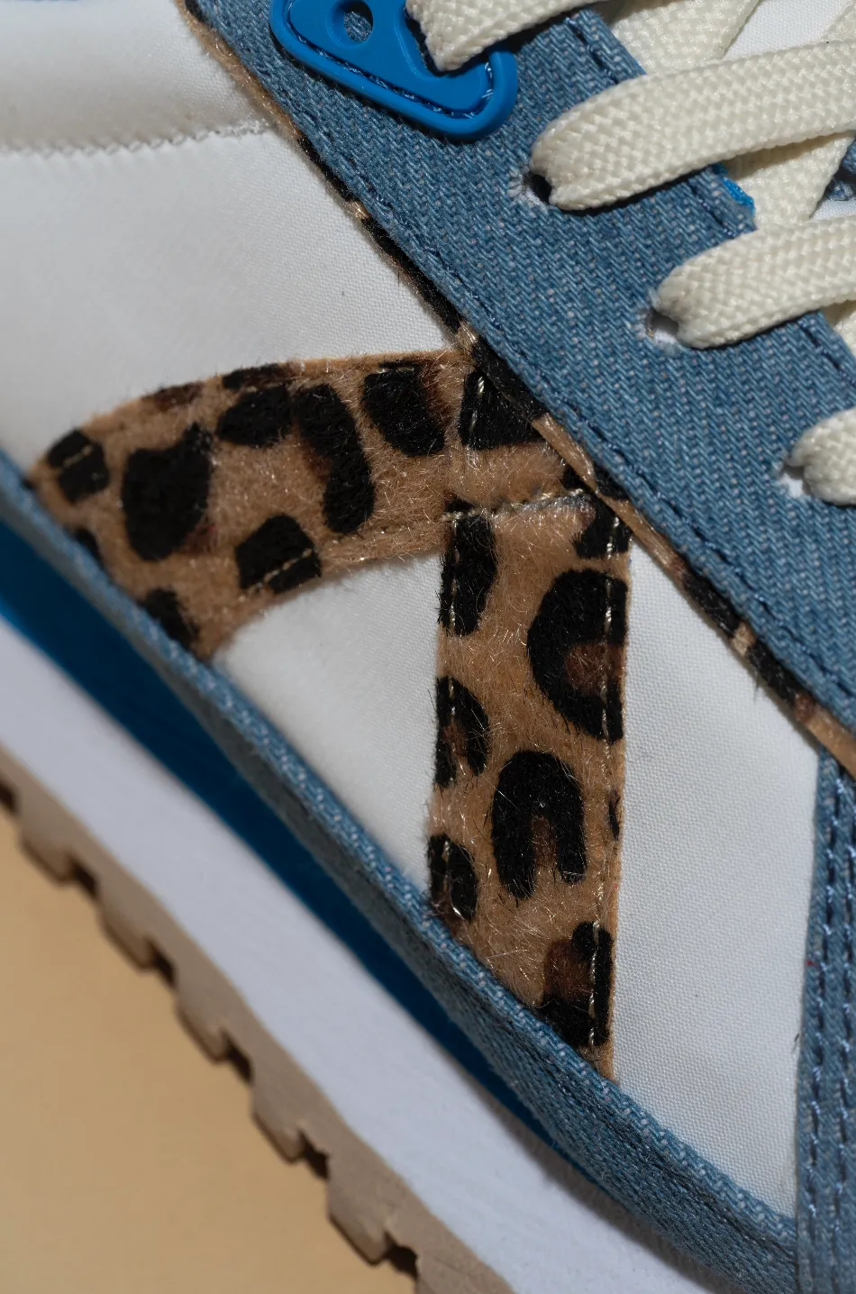 GATE DENIM/LEOPARD PONY-HAIR/TAN