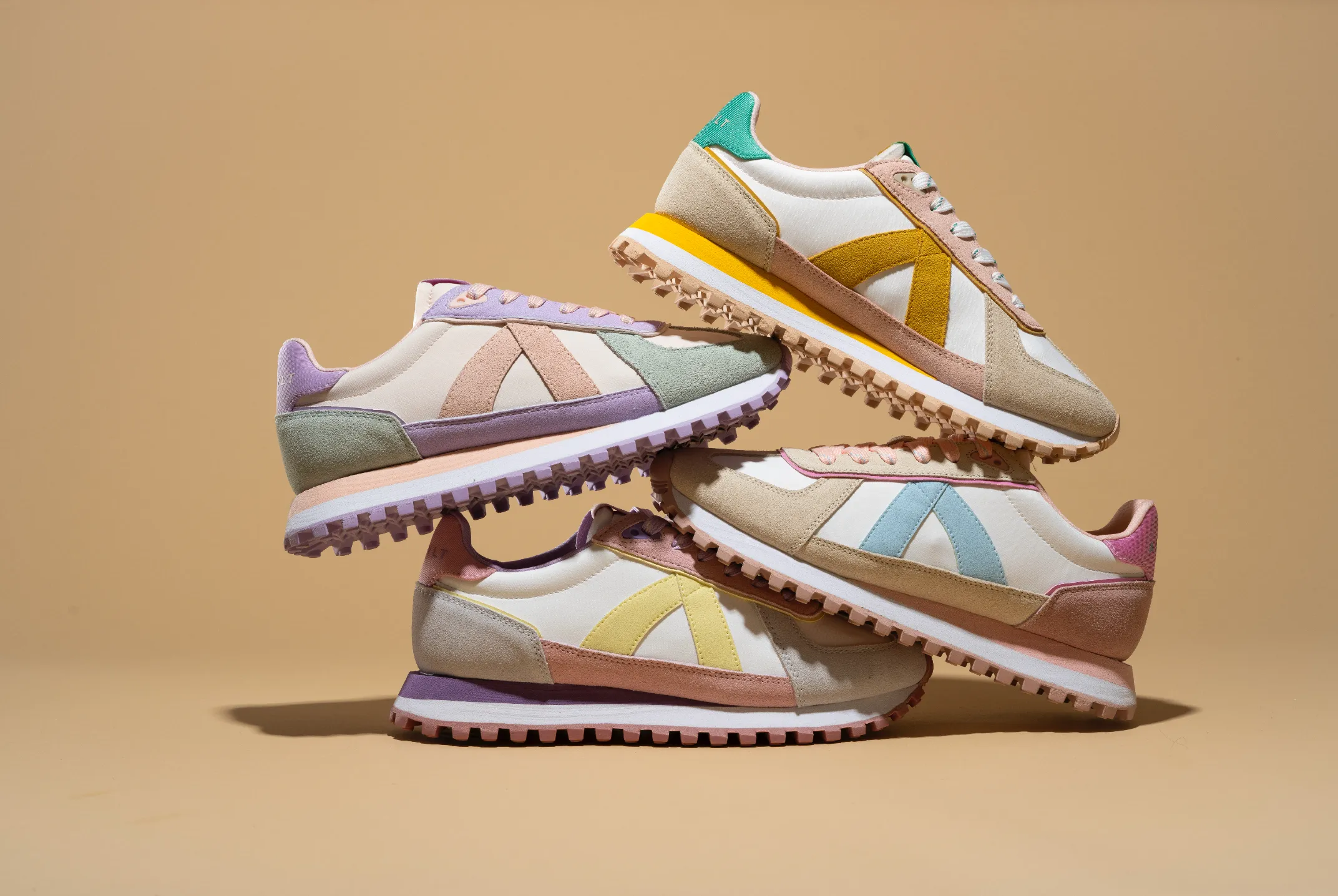 GATE TAN/GREEN/PINK/YELLOW