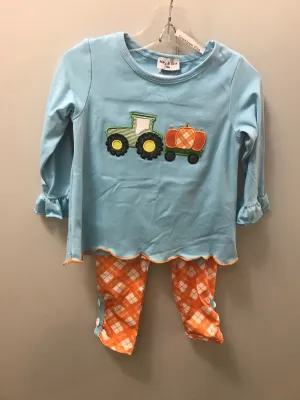 Girls Pant Set w/tractor/wagon/pumpkin