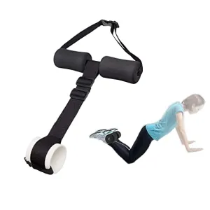 Gogloo Nordic Hamstring Curl Strap | Perfect Home Fitness Equipment for Sit-ups, Core Training, Razor Curls, Spanish Squats, Core Twists and More (350Lbs Capacity) (Black)