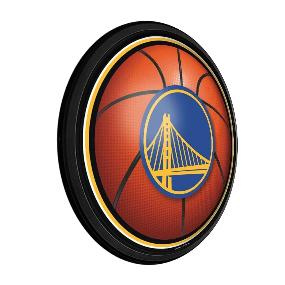 Golden State Warriors: Basketball - Round Slimline Lighted Wall Sign