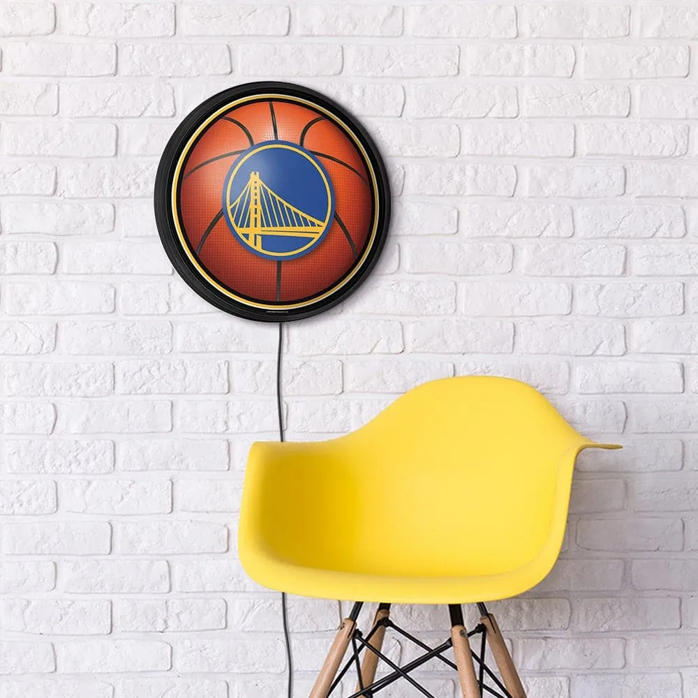 Golden State Warriors: Basketball - Round Slimline Lighted Wall Sign