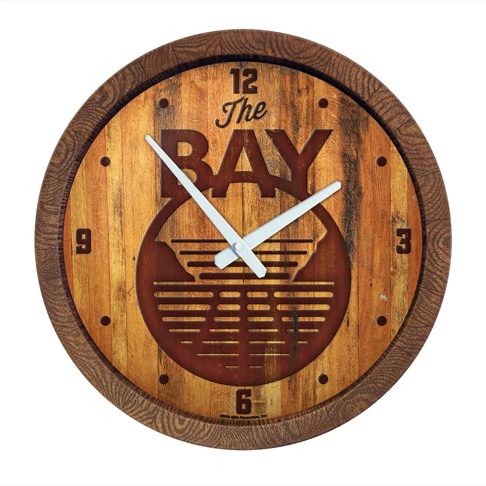 Golden State Warriors: Logo - "Faux" Barrel Top Clock