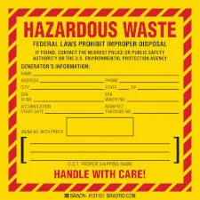 HAZARDOUS WASTE FEDERAL LAWS PROHIBIT IMPROPER DISPOSAL IF FOUND, CONTACT THE NEAREST… Labels