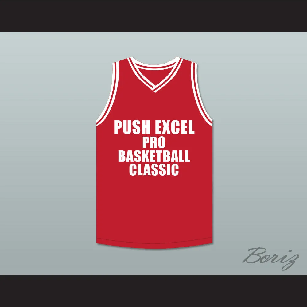 Herb Williams 32 Push Excel Pro Basketball Classic Red Basketball Jersey 1988 Charity Event