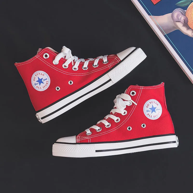 High-Top Canvas Sneakers