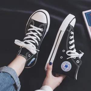 High-Top Canvas Sneakers