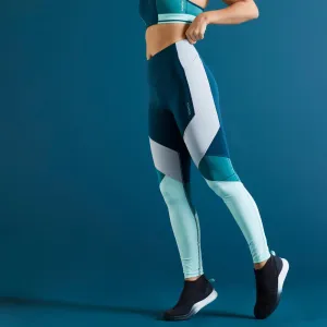 High-Waisted Shaping Fitness Leggings - Color Block