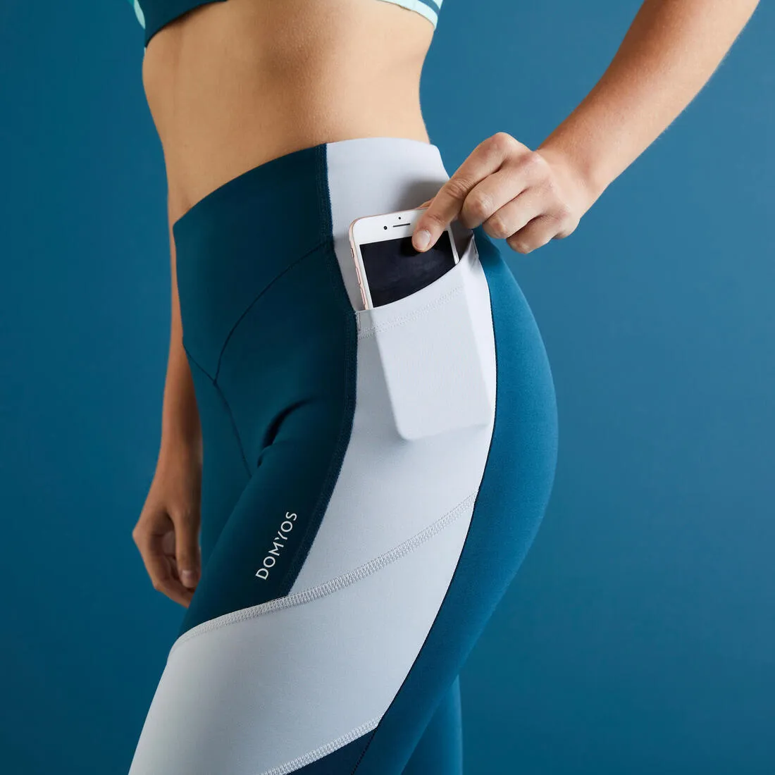 High-Waisted Shaping Fitness Leggings - Color Block