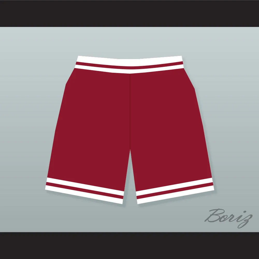 Hillman College Maroon Basketball Shorts with Theater Patch