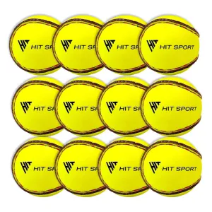 Hit Sport Yellow Sliotar Size 4 | 12 Pack