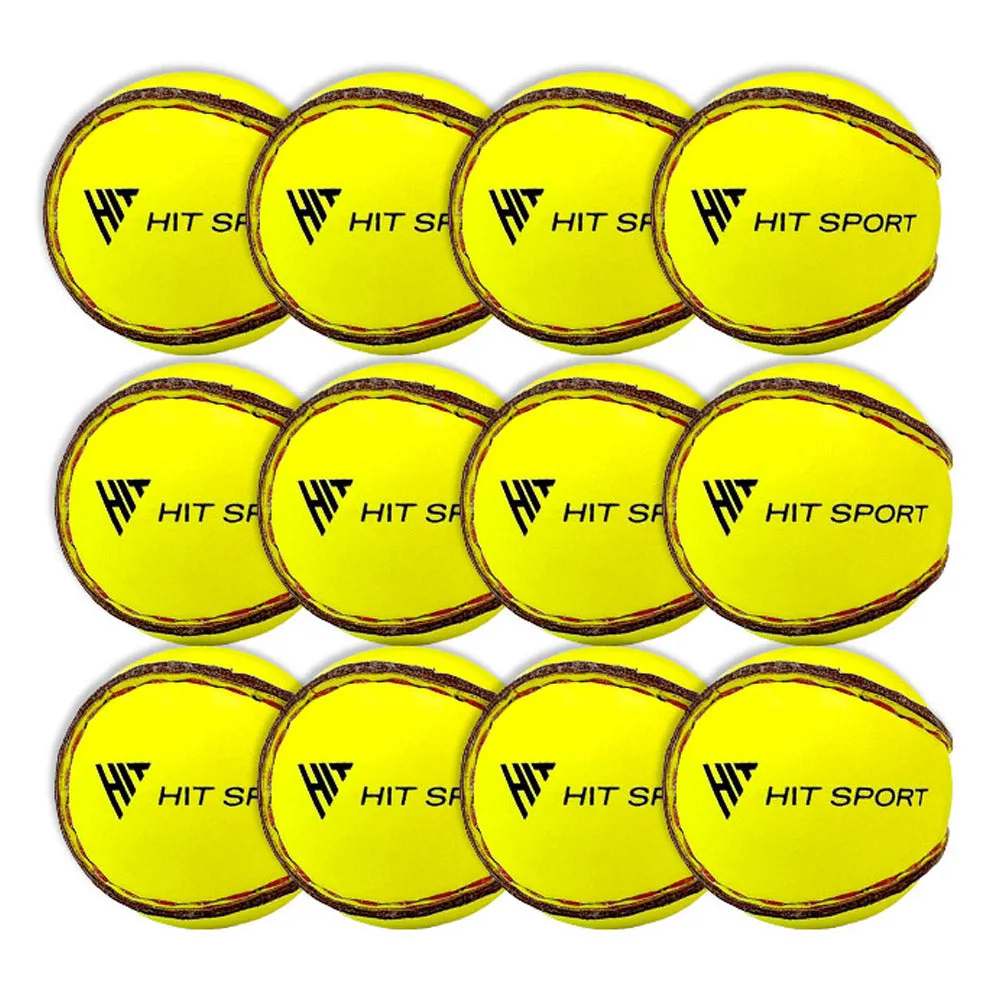 Hit Sport Yellow Sliotar Size 4 | 12 Pack