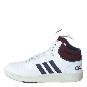 Hoops 3.0 Mid Lifestyle Basketball Classic Vintage Shoes Cloud White / Shadow Navy / Shadow Red