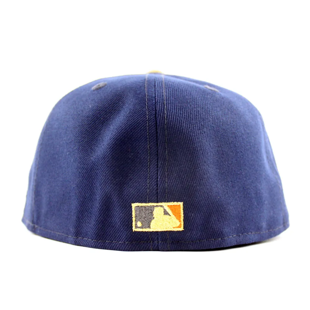 Houston Astros Astros patch New Era 59Fifty Fitted Hat (Oceanside Blue Vegas Gold Green Under Brim)