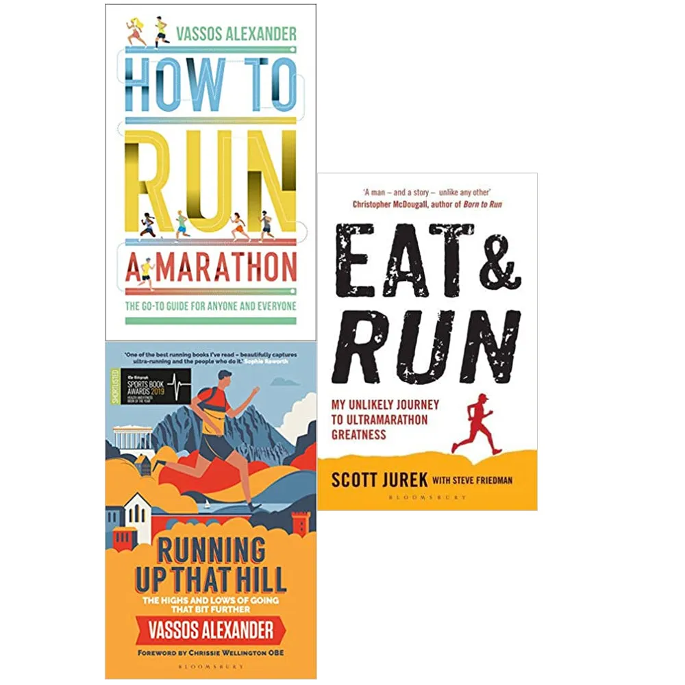 How to Run a Marathon , Running Up That Hill , Eat and Run: My Unlikely Journey to Ultramarathon 3 Books Collection Set