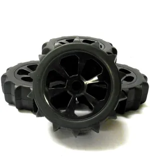 HS281043B 1/8 Scale Sand Snow Buggy RC 6 Spoke Wheels and Tyres Black x 4
