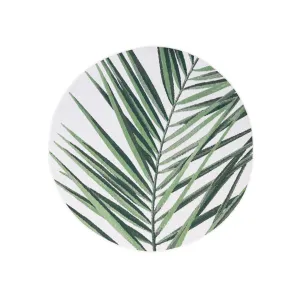 Indoor/Outdoor Rug - Royal Palm Cream/Green - Round 160cm Diameter