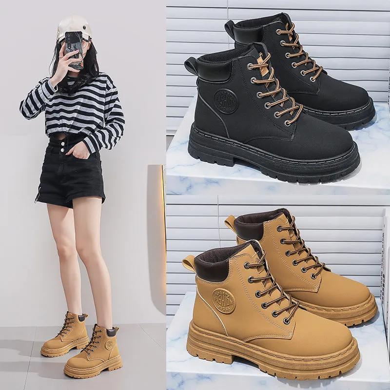 INSTOCK-High-top Martin boots for women