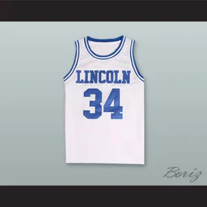 Jesus Shuttlesworth 34 Lincoln High School White Basketball Jersey He Got Game