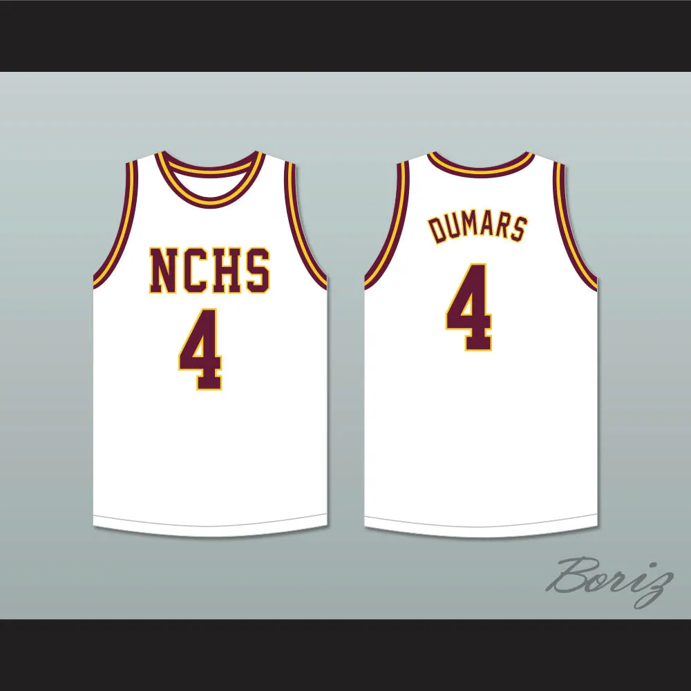Joe Dumars 4 Natchitoches Central High School Chiefs White Basketball Jersey 2