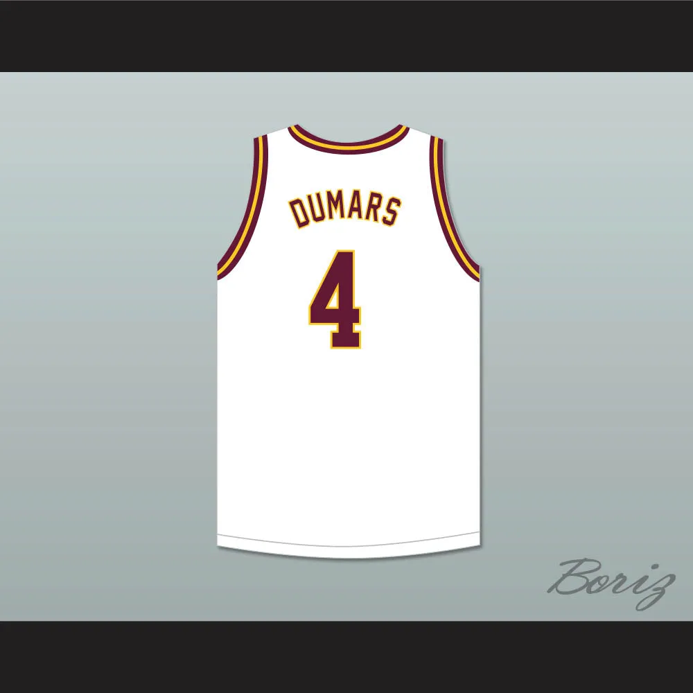 Joe Dumars 4 Natchitoches Central High School Chiefs White Basketball Jersey 2