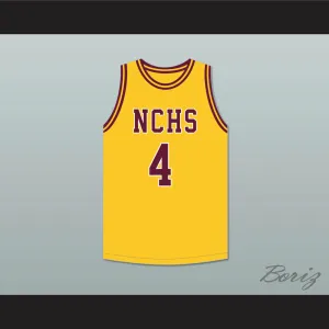 Joe Dumars 4 Natchitoches Central High School Chiefs Yellow Gold Basketball Jersey 2