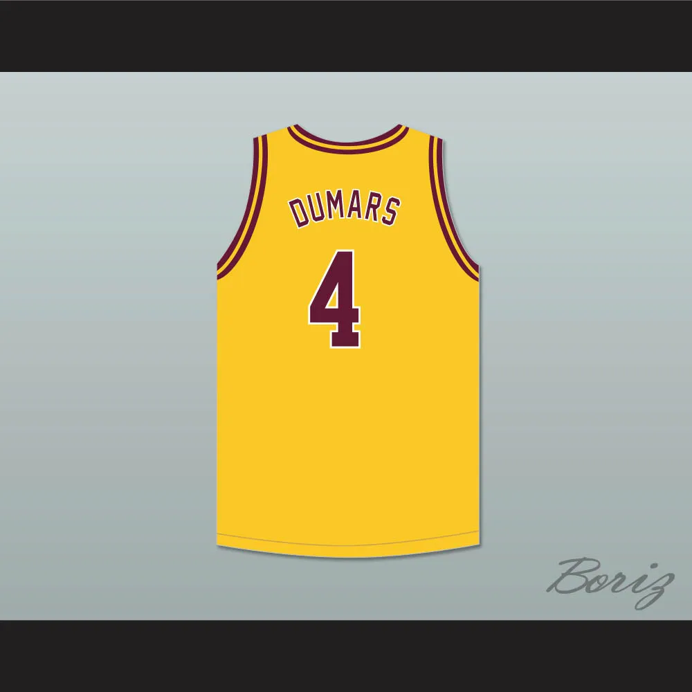 Joe Dumars 4 Natchitoches Central High School Chiefs Yellow Gold Basketball Jersey 2