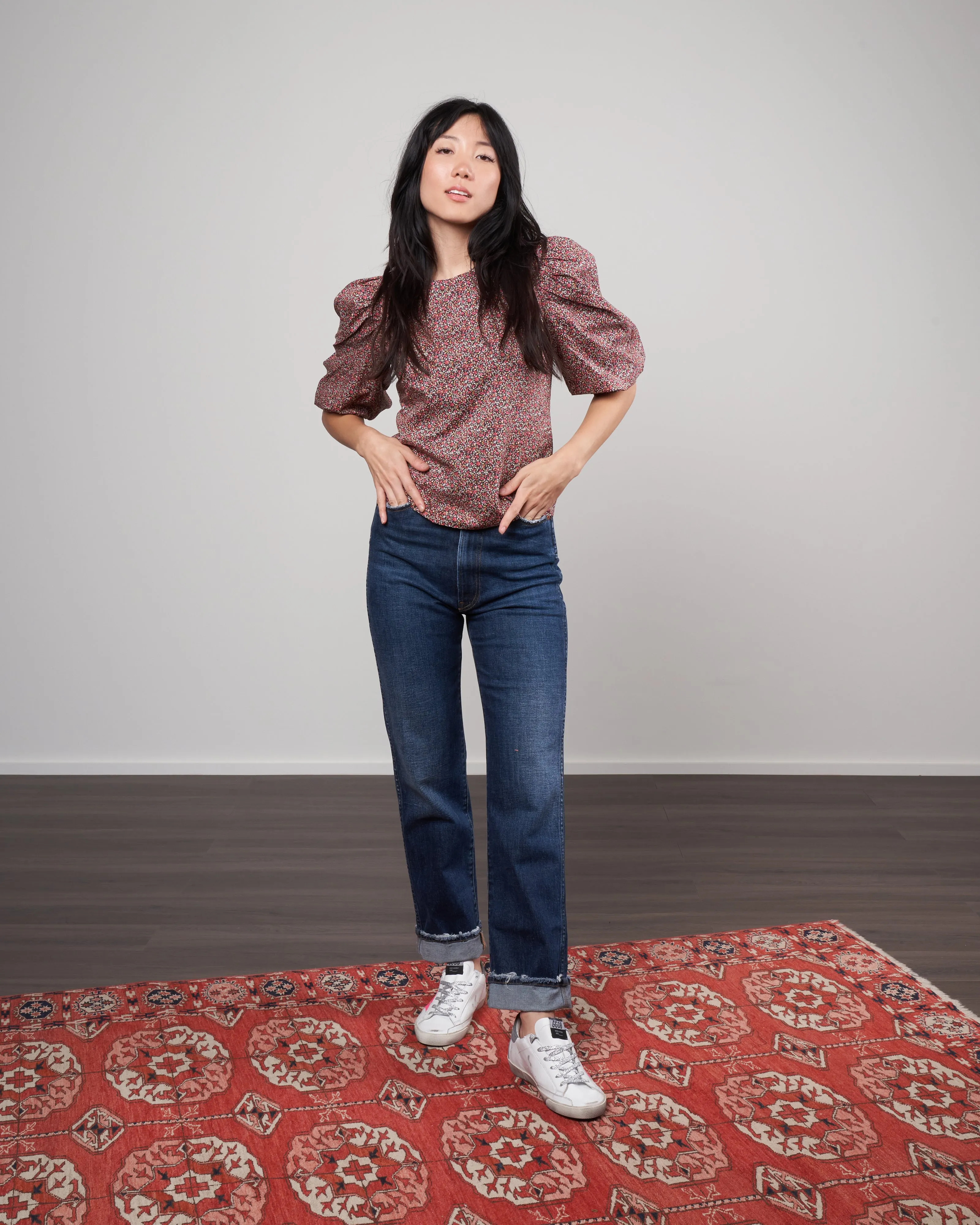 jordan blouse - red liberty
