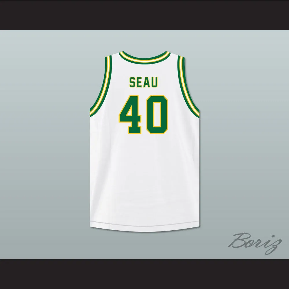 Junior Seau 40 Oceanside High School Pirates White Basketball Jersey