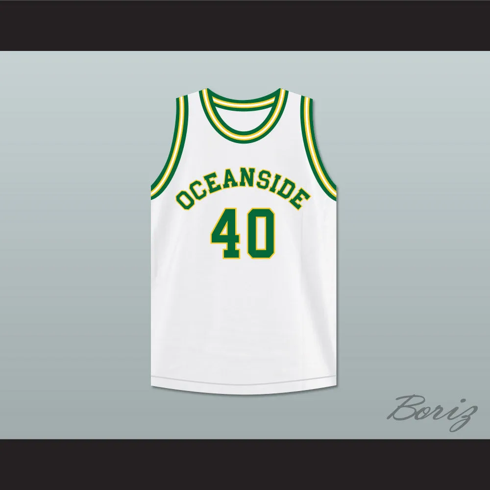 Junior Seau 40 Oceanside High School Pirates White Basketball Jersey