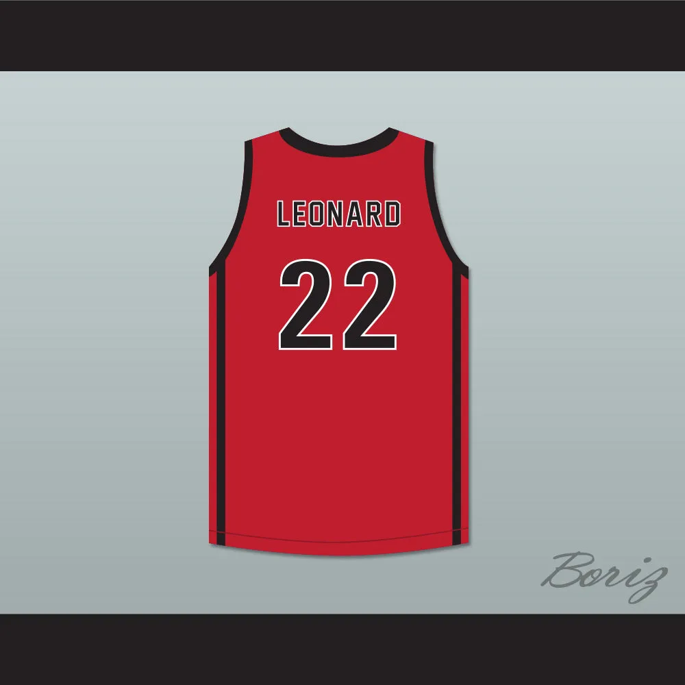 Kawhi Leonard 22 Martin Luther King High School Wolves Red Basketball Jersey 4