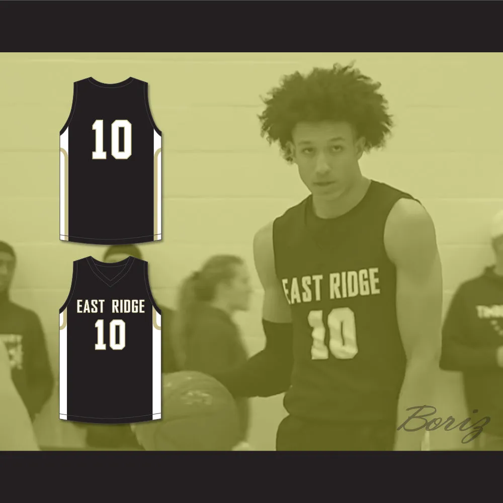 Kendall Brown 10 East Ridge High School Raptors Black Basketball Jersey 1