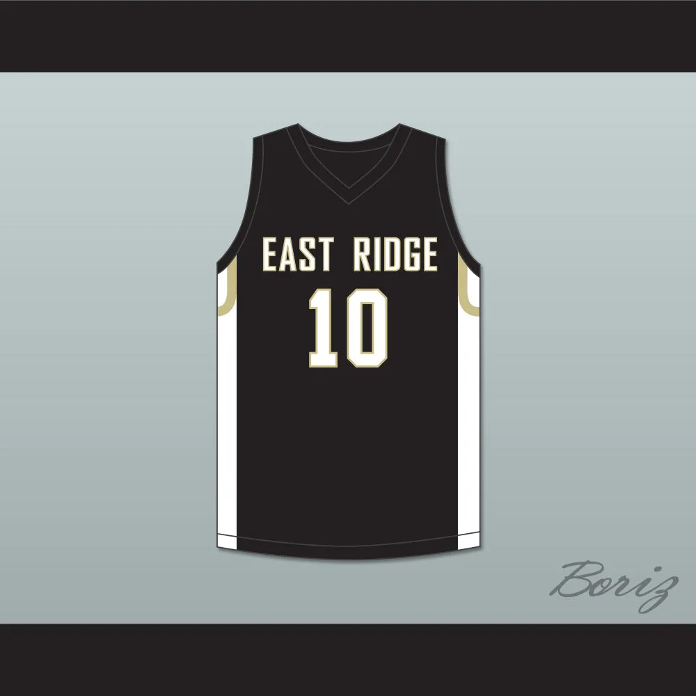 Kendall Brown 10 East Ridge High School Raptors Black Basketball Jersey 1